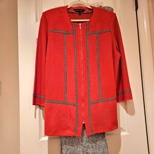 Ming Wang Large red blazer-jacket